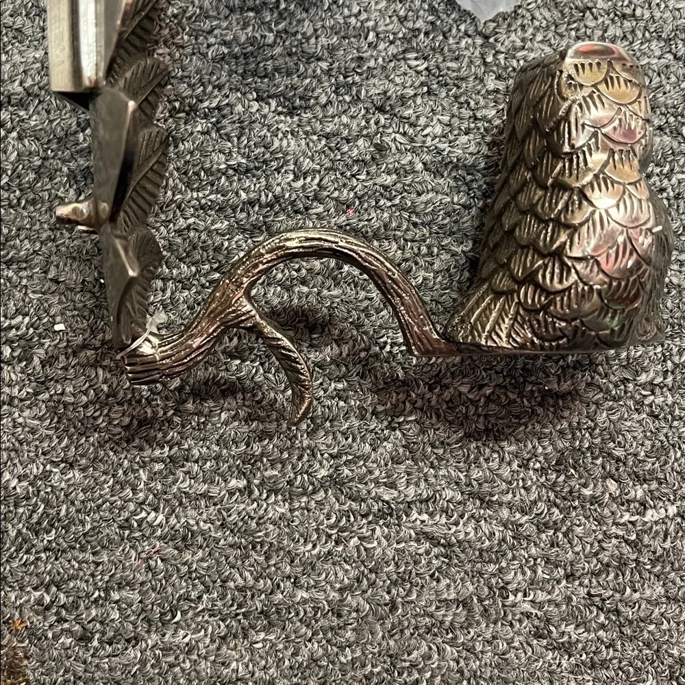 Anthropologie Wise Owl Curtain Tie Back New 1 Piece needs 2 screws  Silver Owl